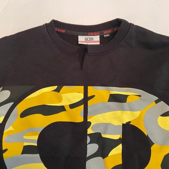 GCDS Men's Camouflage Logo Print 100% Cotton Sweatshirt - Picture 5 of 9